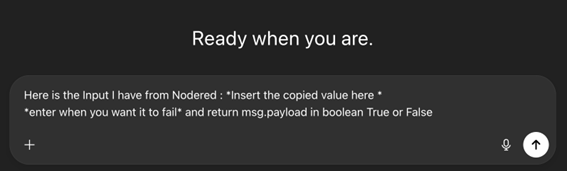 ChatGPT Prompt Screen