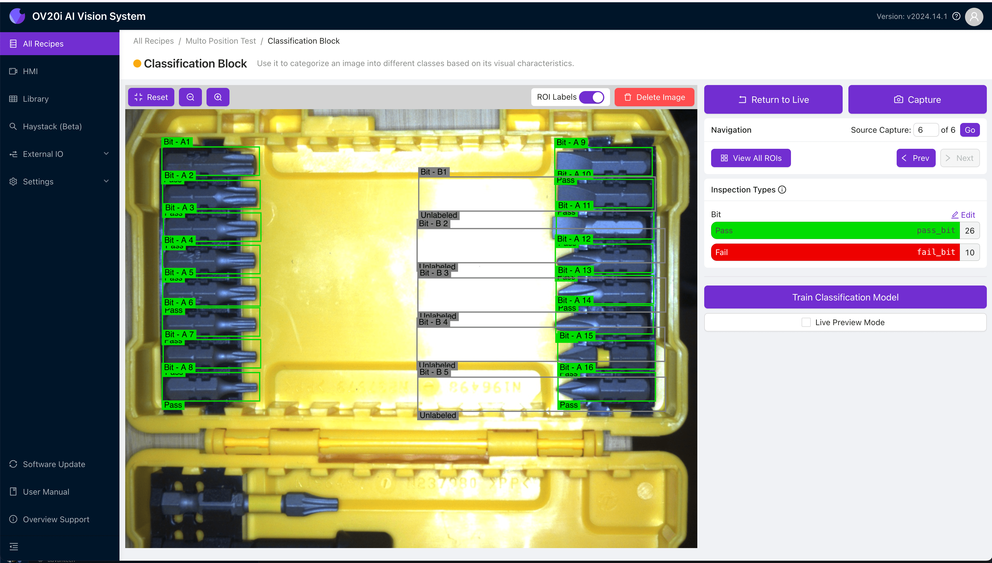 Side A pass labels