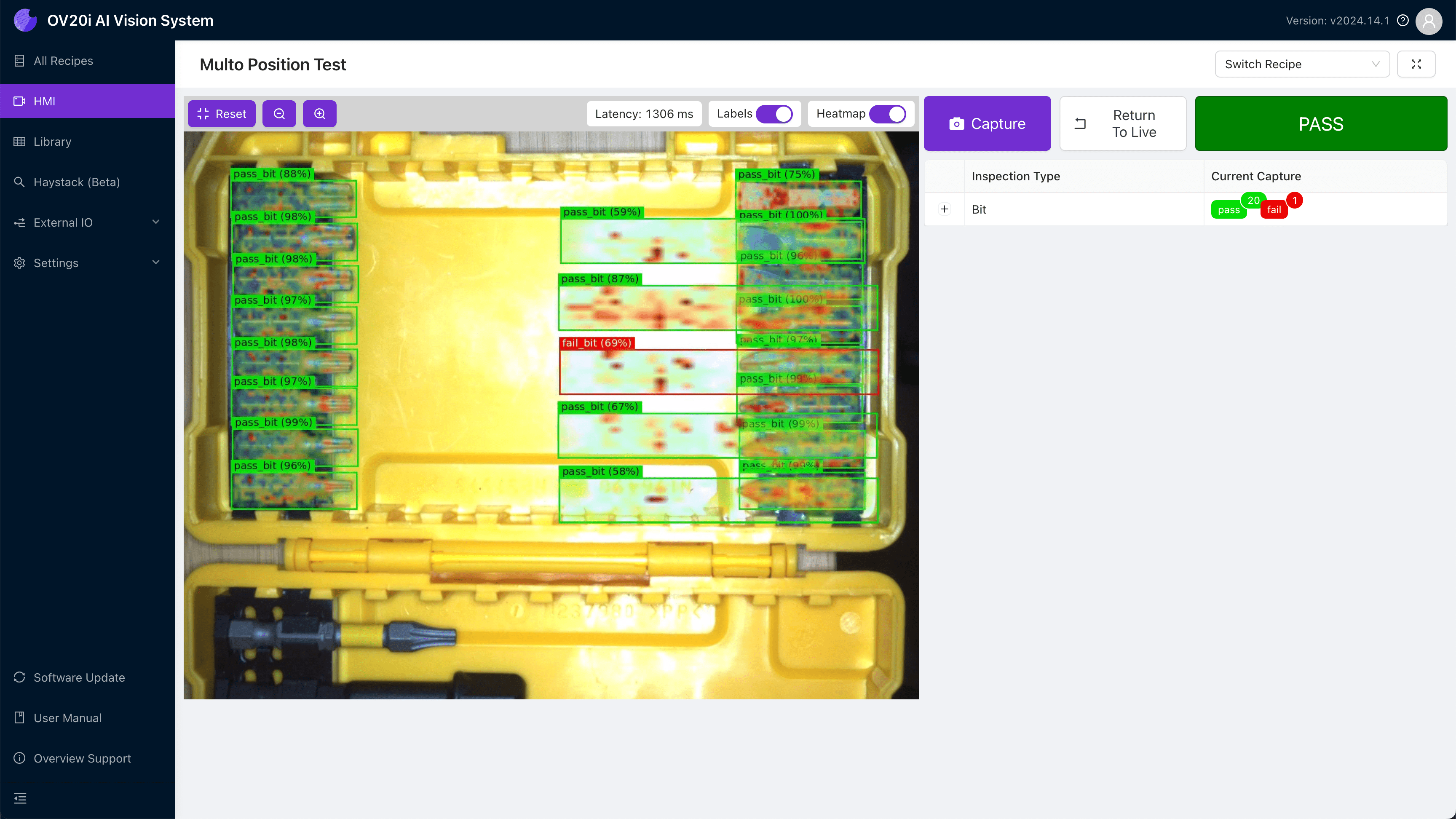 HMI Seite A, Pass