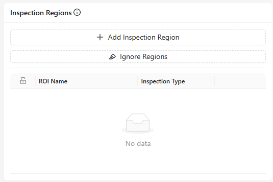 Inspection Regions settings in Inspection Setup