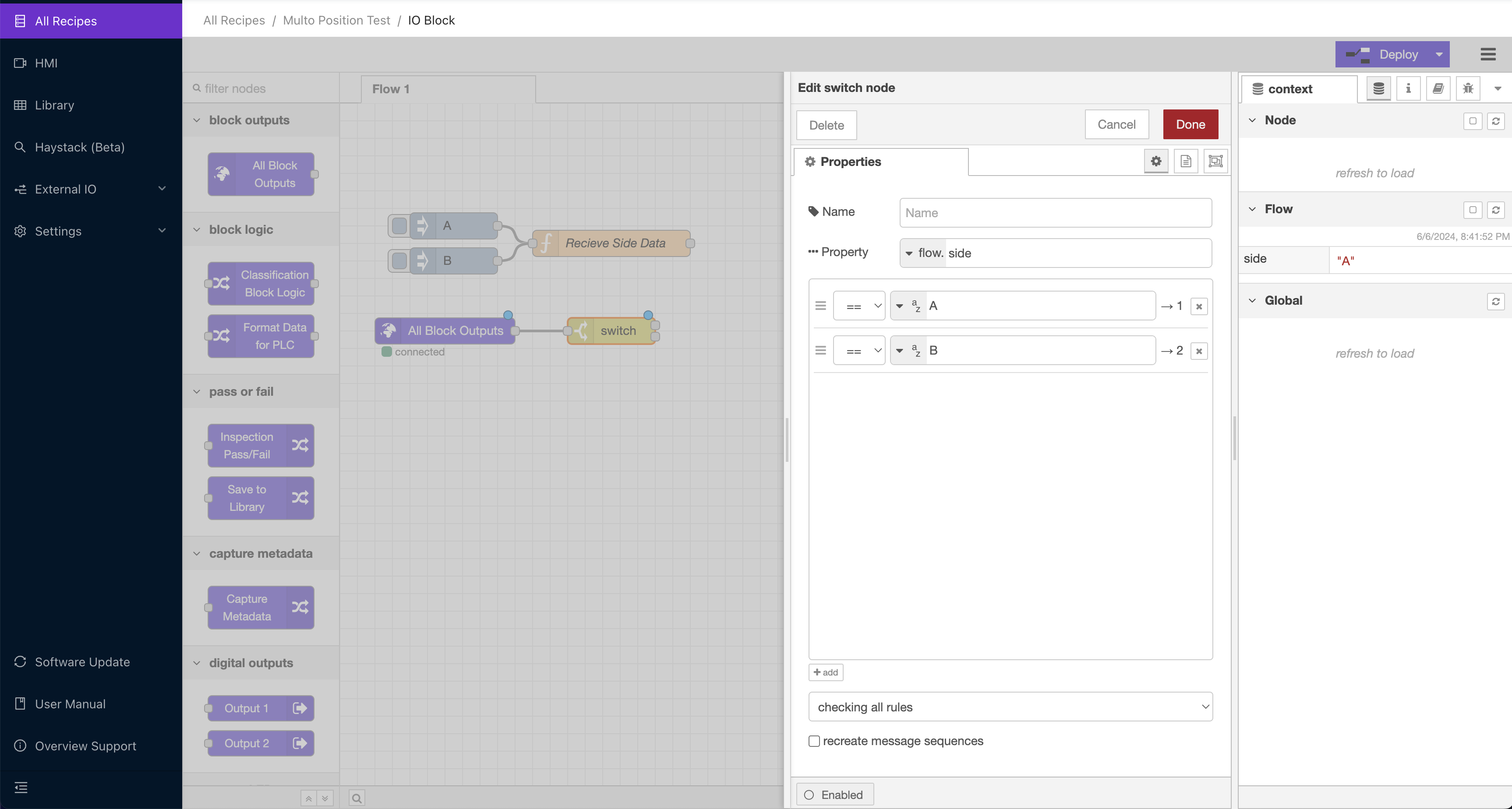 Switch-Node bearbeiten