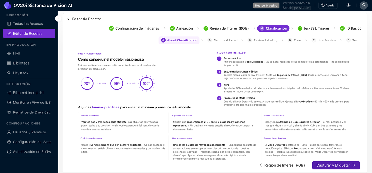 Pestaña de mejores prácticas Acerca de la Clasificación