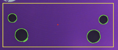 Edge highlights and red dot reference point