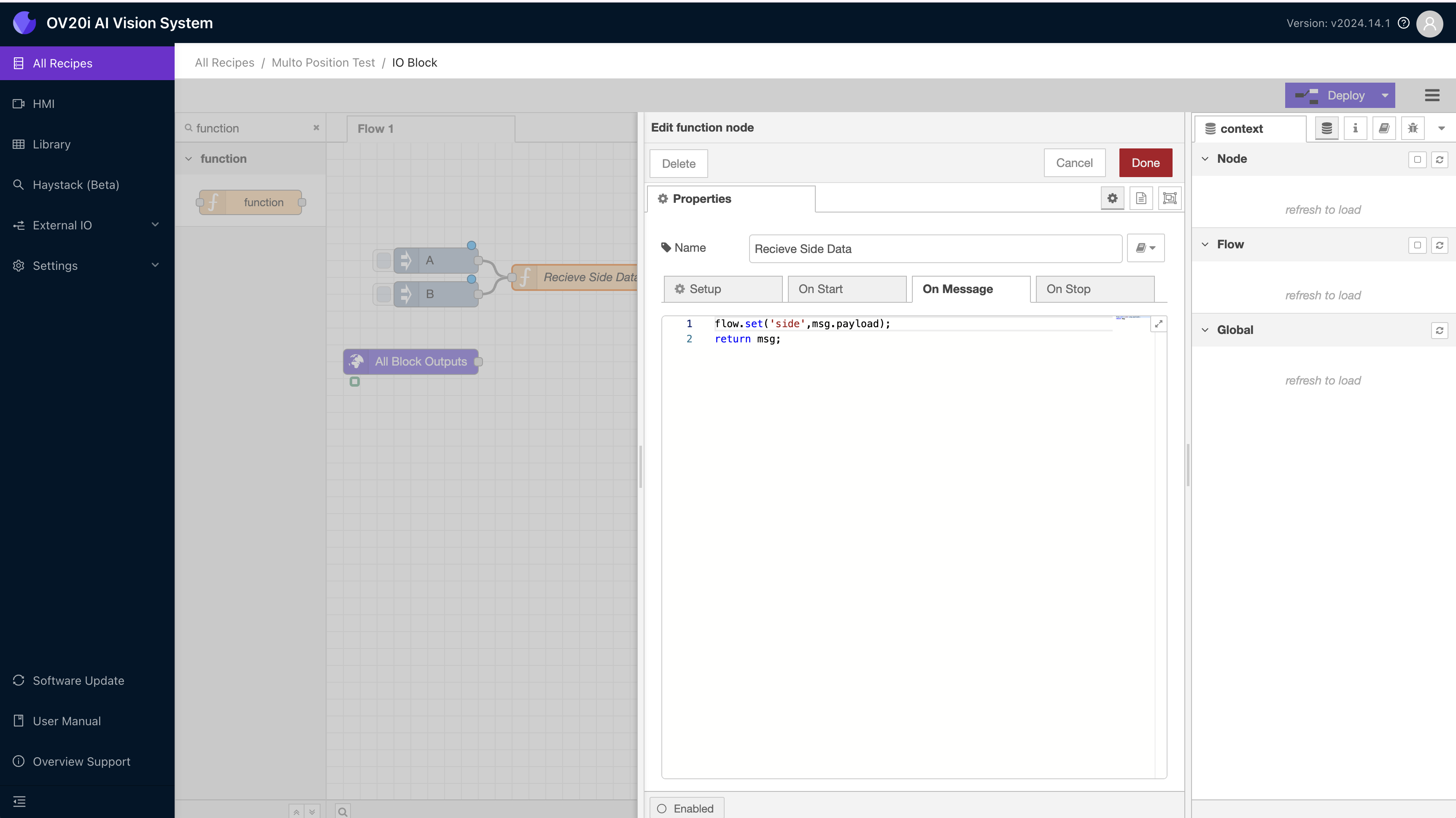 Edit function node