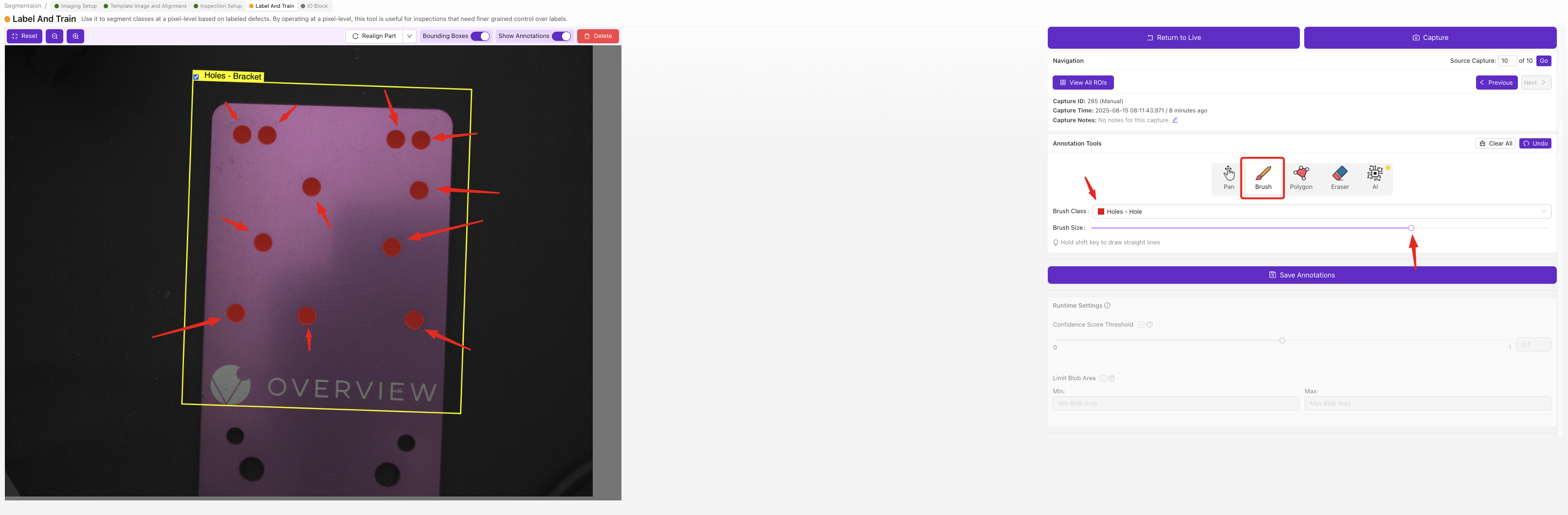 標註與訓練介面