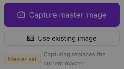 捕獲主影象下的 Use existing image 按鈕